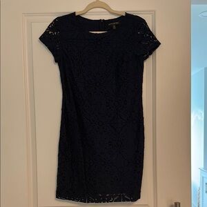 Banana Republic Size 2P Elegant Navy Lace Dress